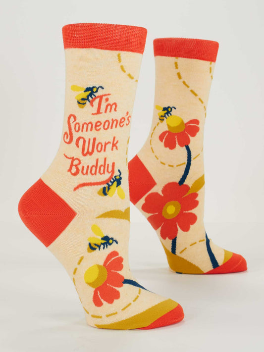 SW577 I'm Someone's Work Buddy Crew Socks