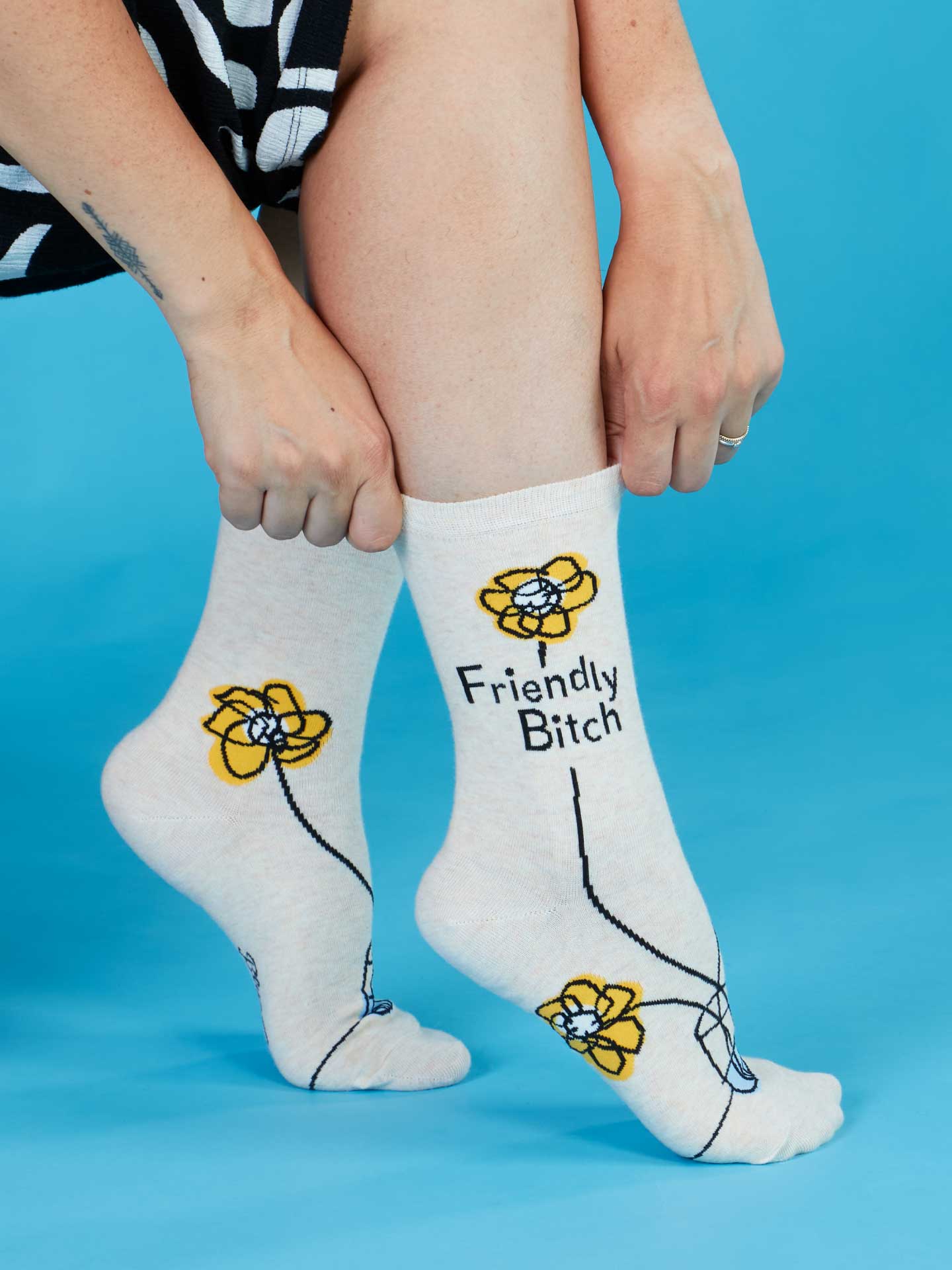 SW578 Friendly Bitch Crew Socks