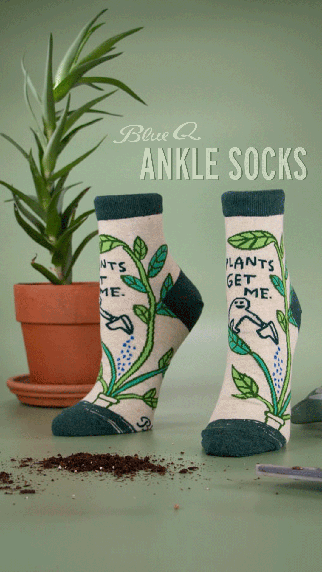 SW627 Plants Get Me Ankle Socks