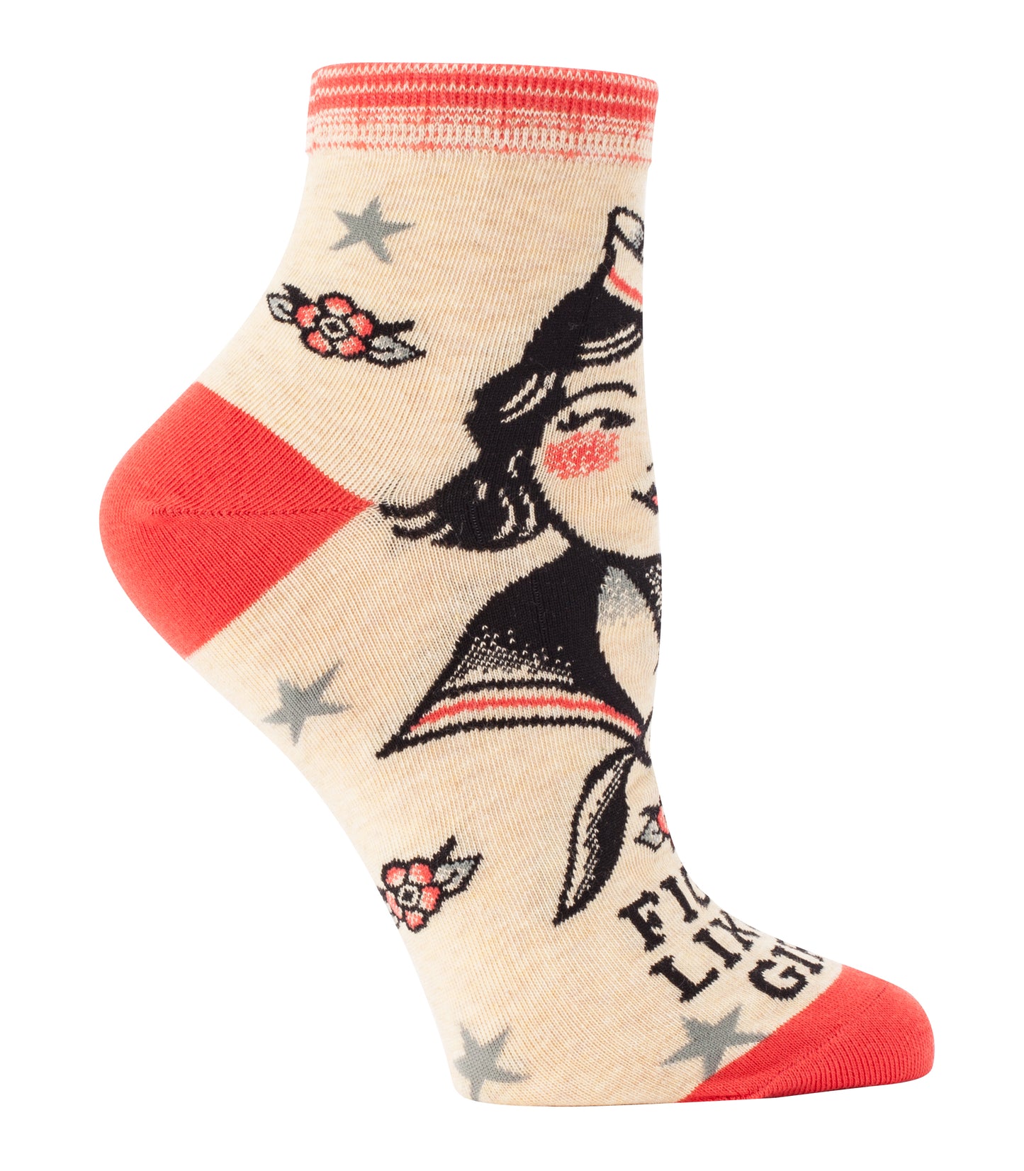 SW632 Fight Like A Girl Ankle Socks