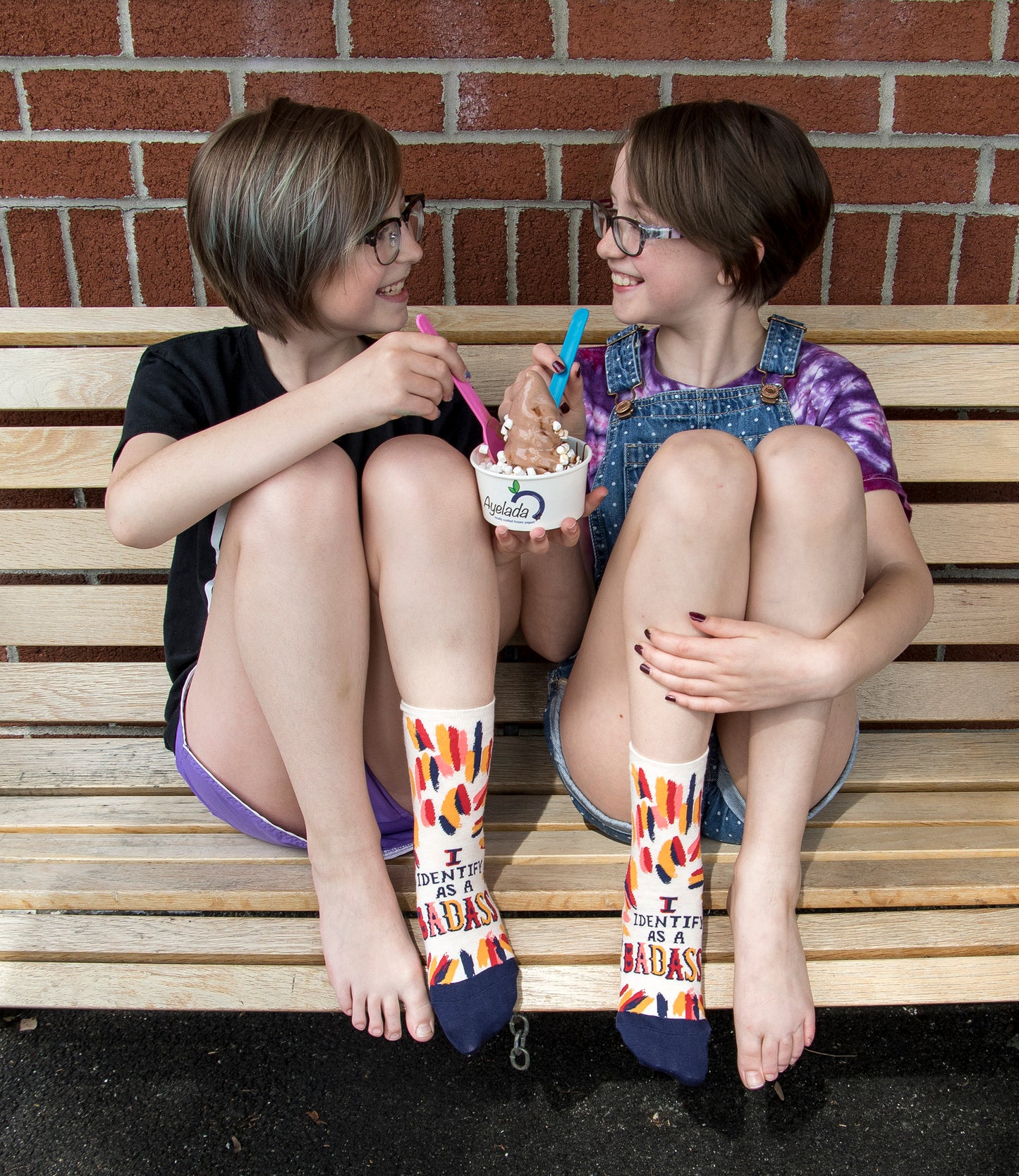 SW645 I Identify As A Badass Ankle Socks