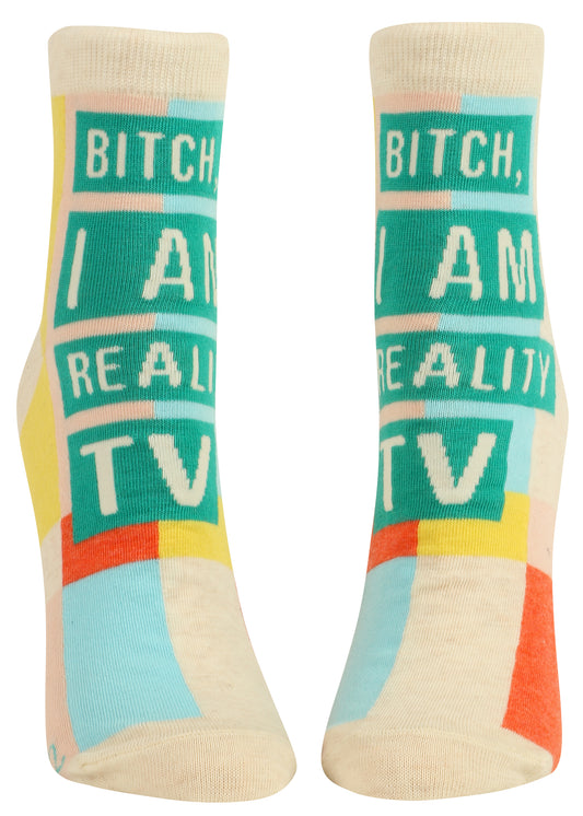 SW663 I Am Reality TV Ankle Socks