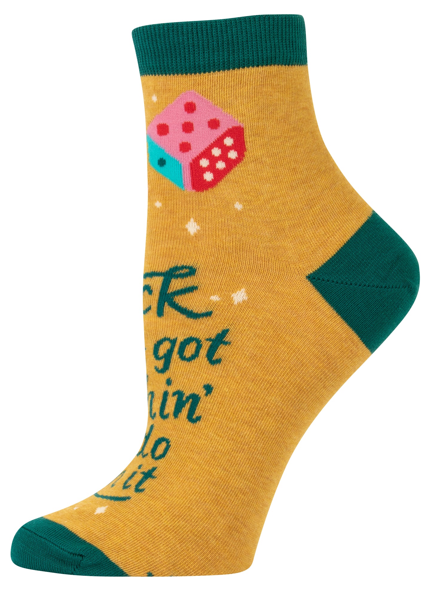 SW672 Luck Ain't Nothin' Ankle Socks
