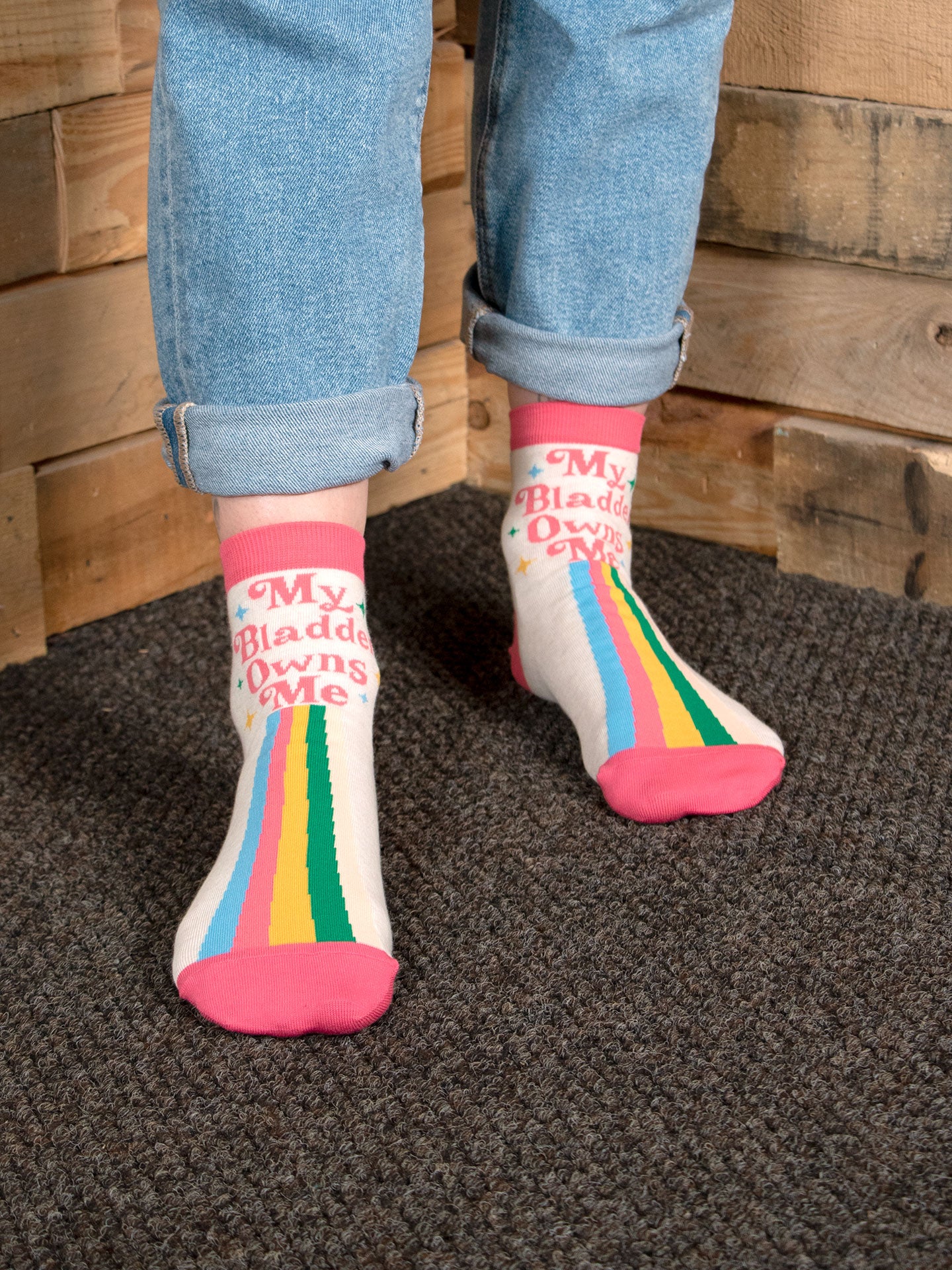 SW675 My Bladder Owns Me Ankle Socks - new!