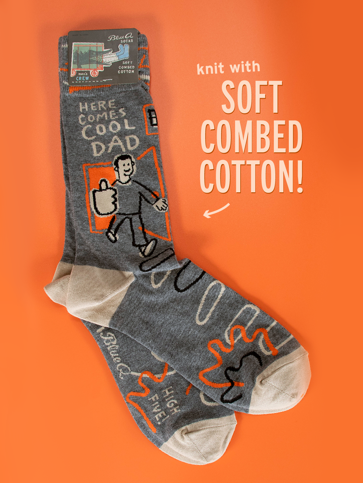 SW857 Here Comes Cool Dad Men's Socks