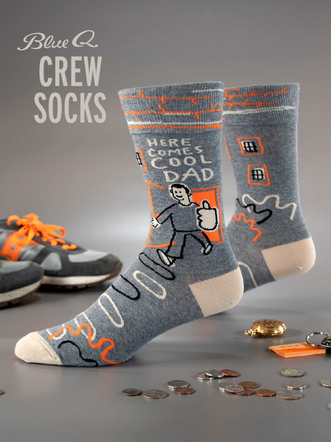 SW857 Here Comes Cool Dad Men's Socks