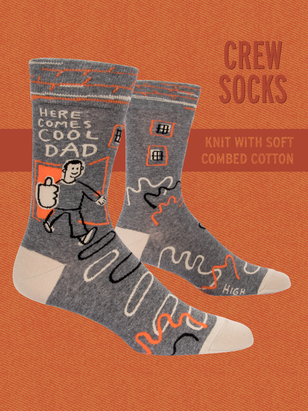 SW857 Here Comes Cool Dad Men's Socks