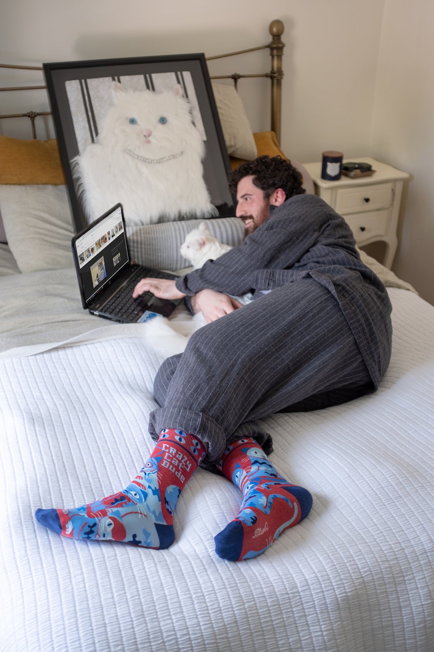 SW870 Crazy Cat Dude Men's Socks