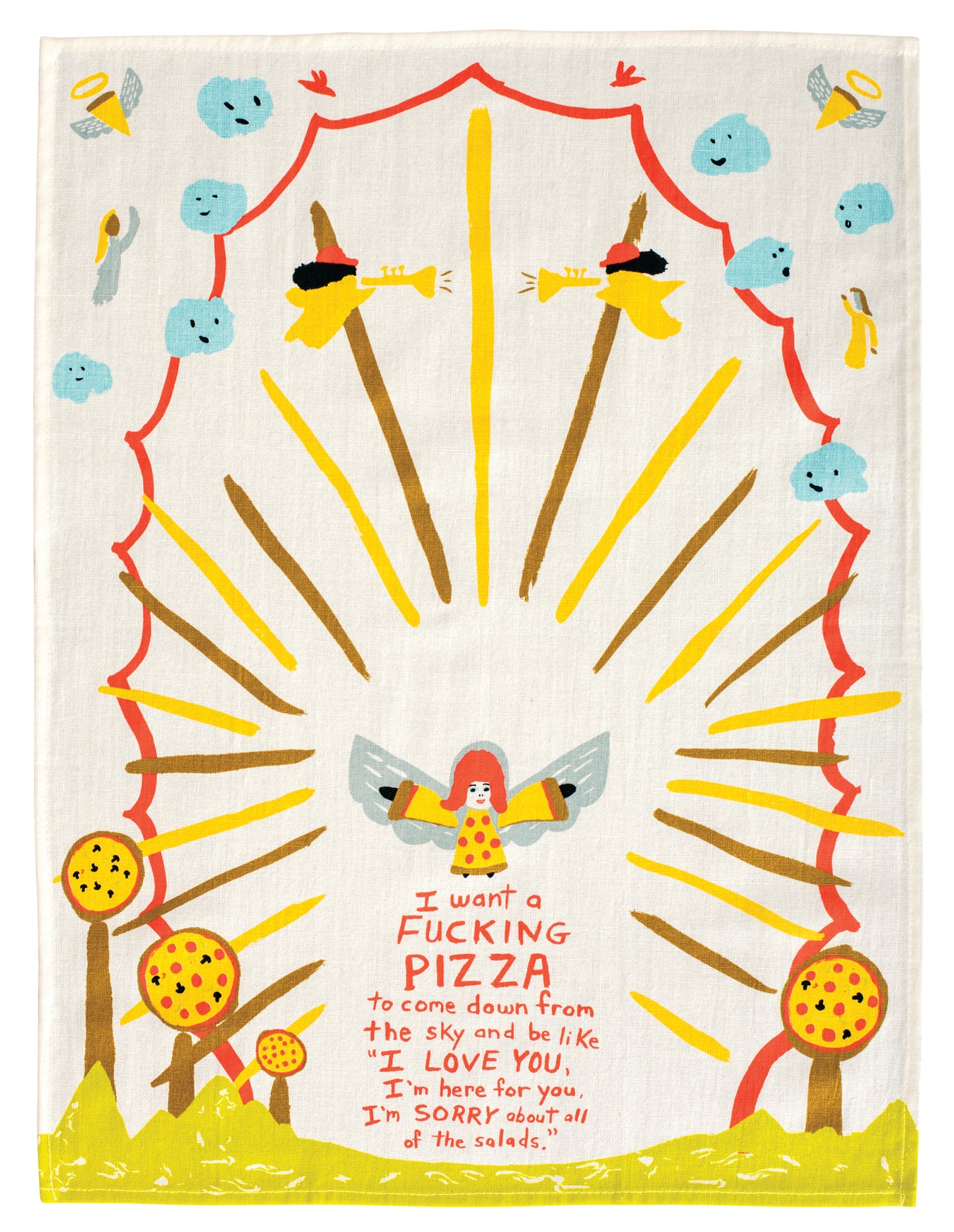 WW306 Fucking Pizza Dish Towel