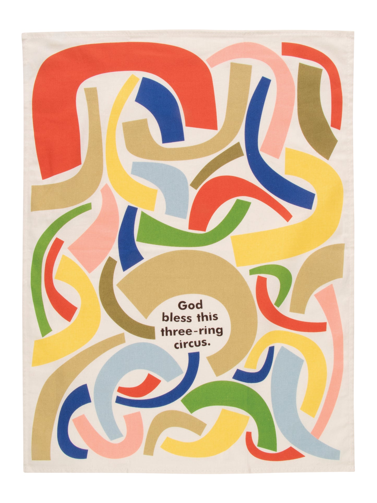 WW347 Three-Ring Circus Dish Towel