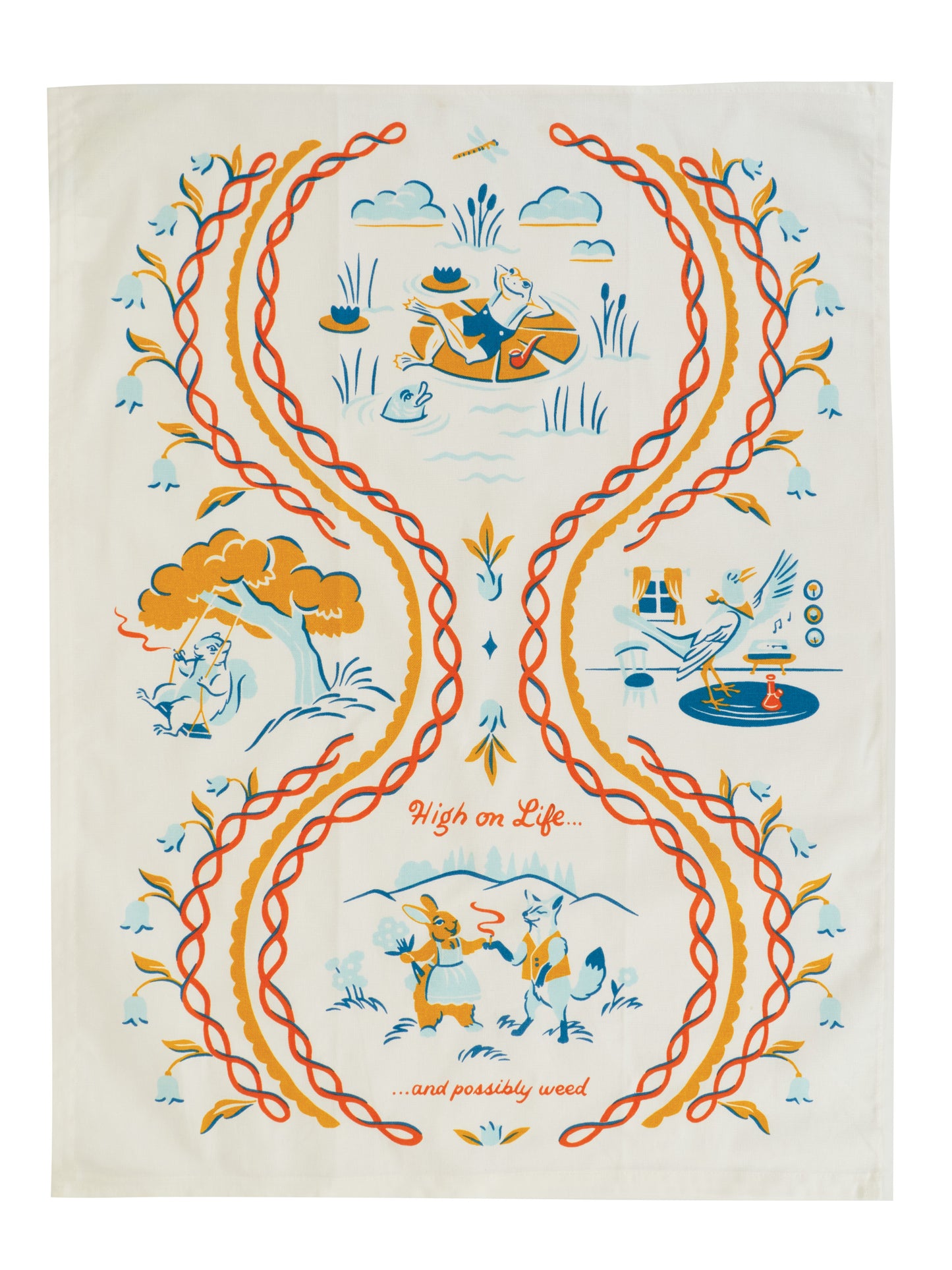 WW363 High On Life Dish Towel