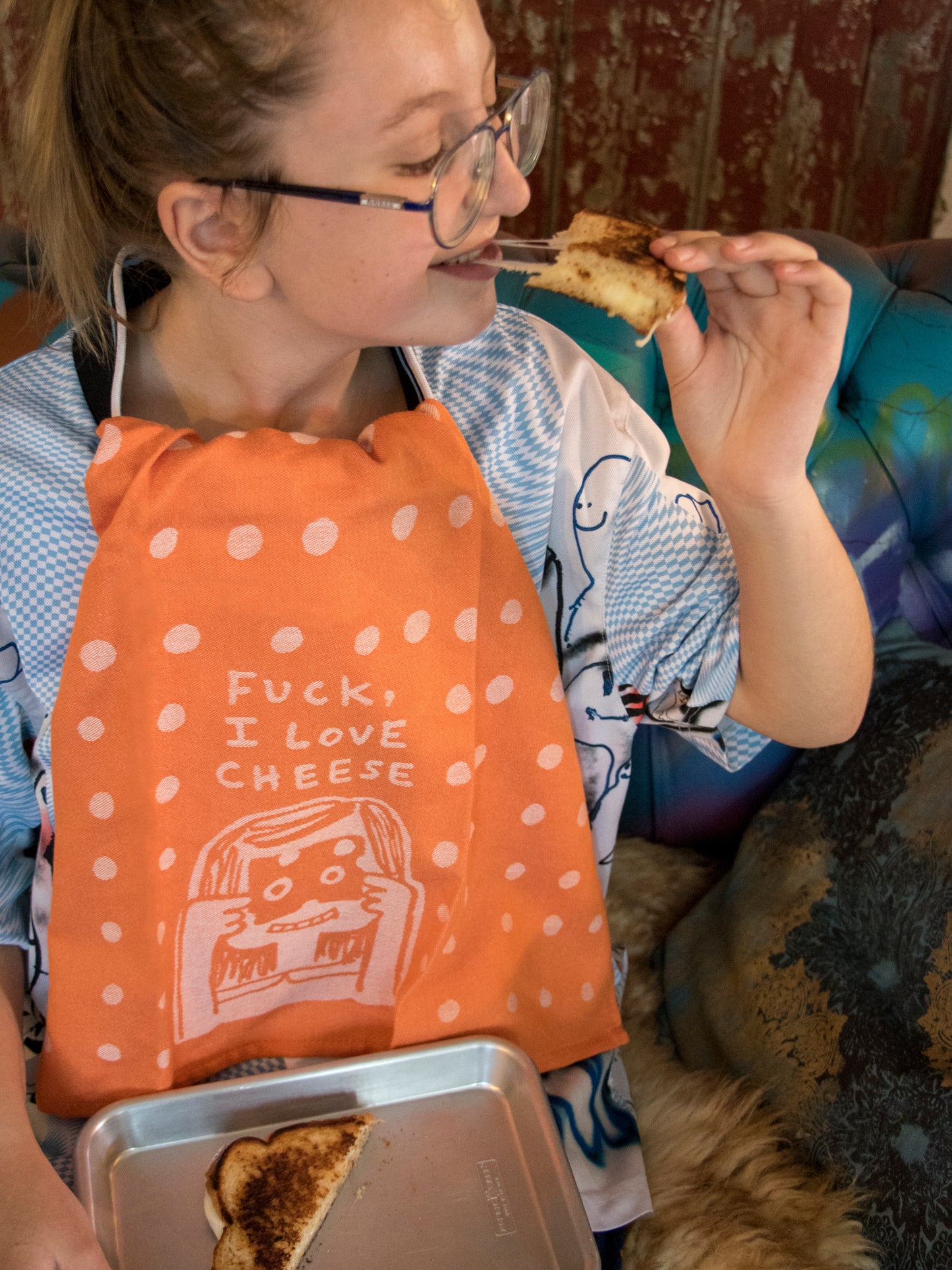 WW614 Fuck, I Love Cheese Dish Towel