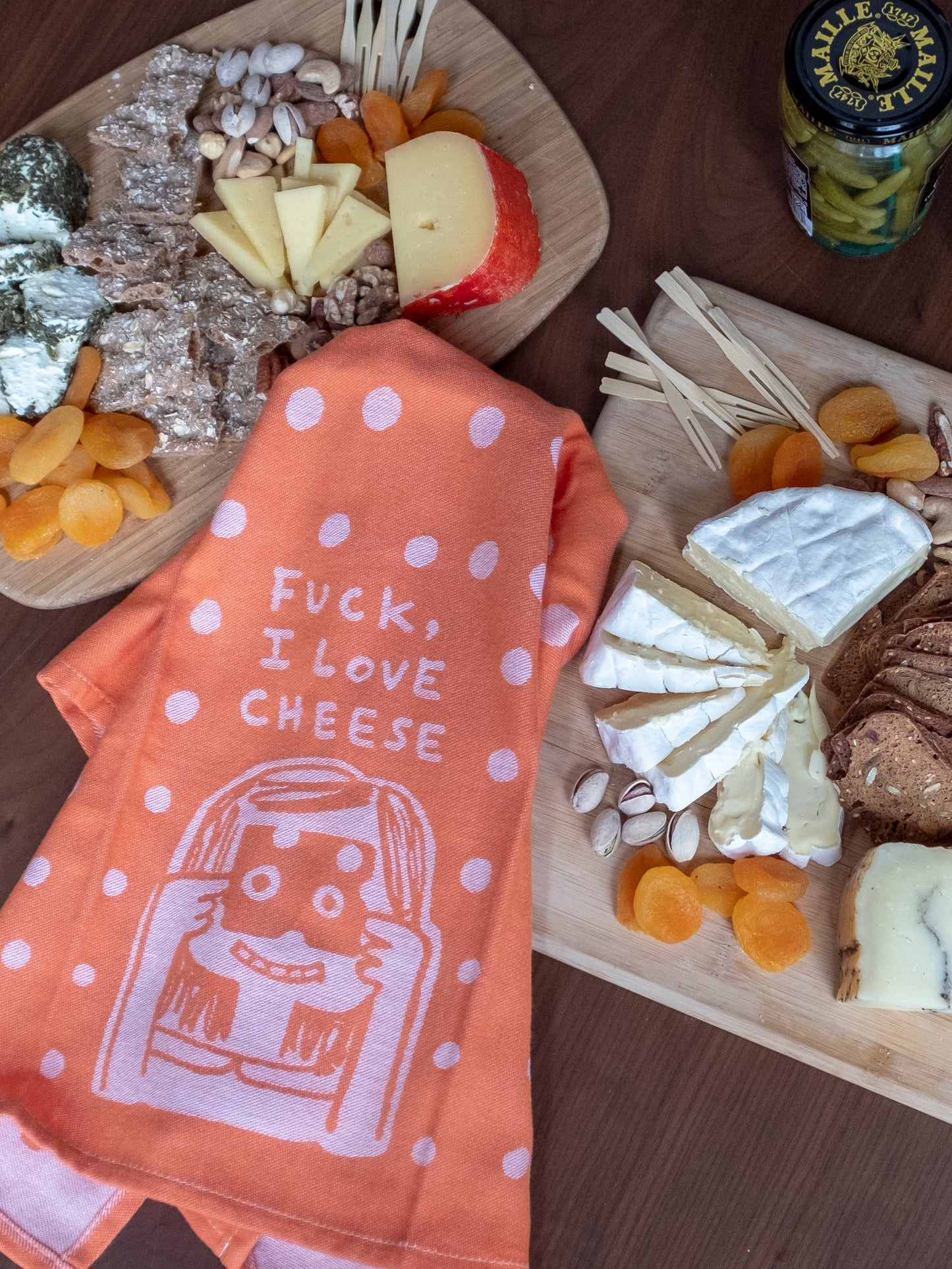 WW614 Fuck, I Love Cheese Dish Towel