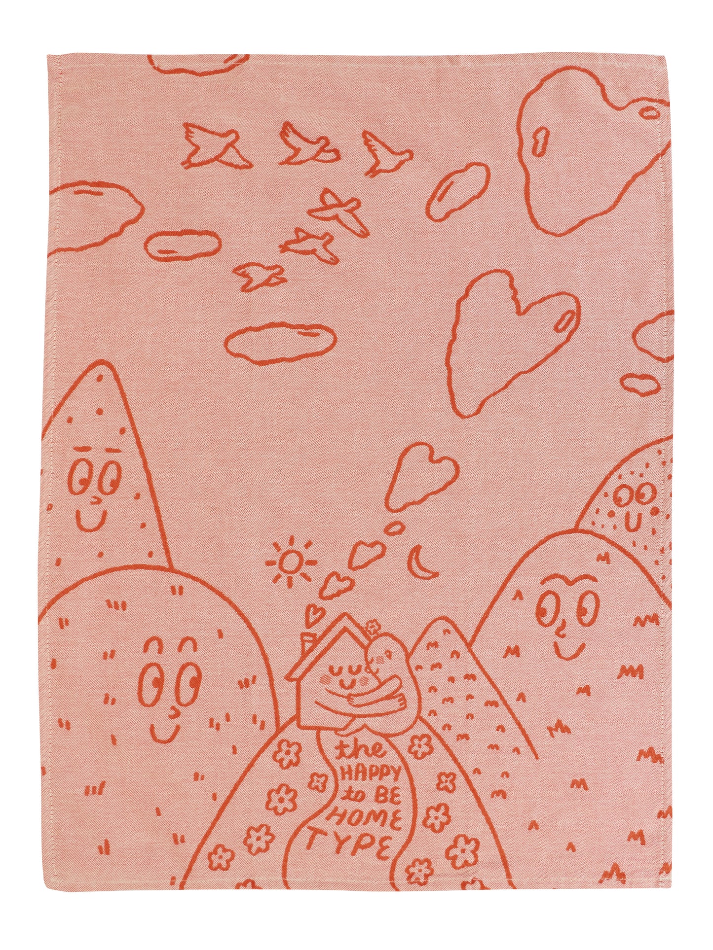 WW638 Happy To Be Home Dish Towel