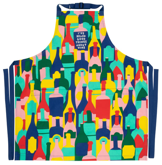 WW823 Good Things About Wine Apron