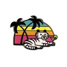 Cocktail Tiger Enamel Pin