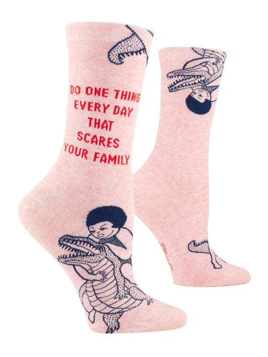 SW566 Scares Your Family Crew Socks