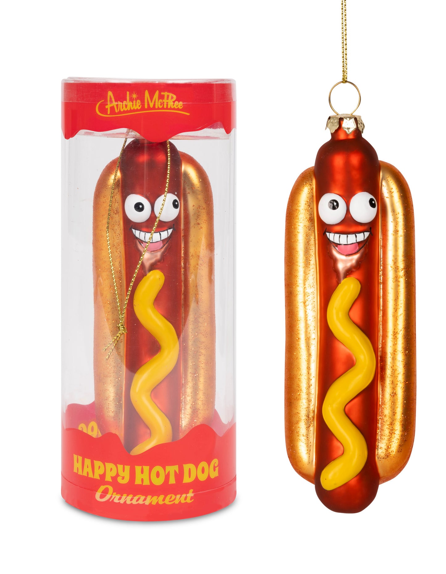 '13017 Happy Hot Dog Ornament Christmas Decoration