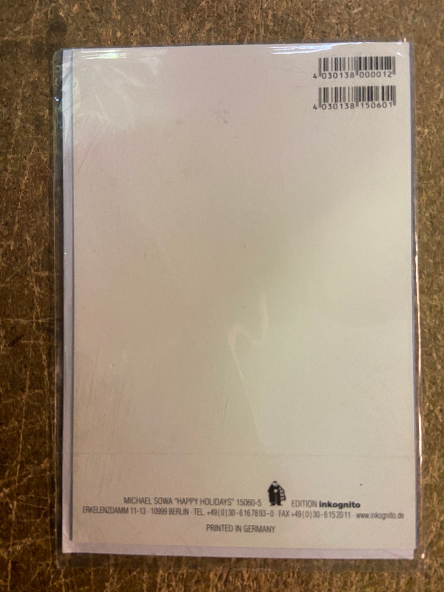 Inkognito Greeting Card 15060