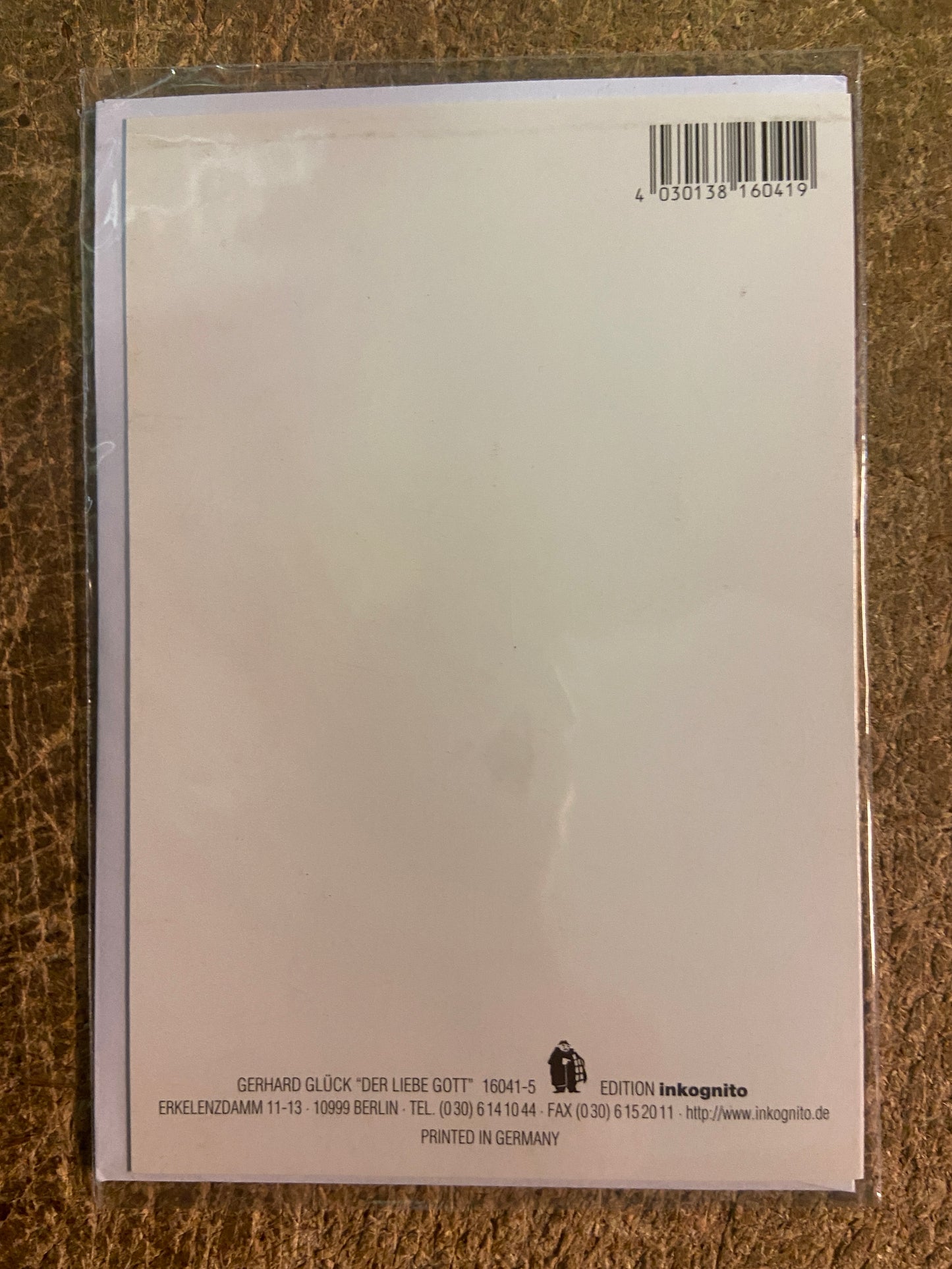 Inkognito Greeting Card 16041