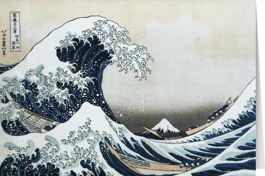 Tushita Card Katsushika Hokusai - The great wave