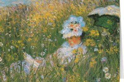 Tushita Card Claude Monet - In the Wildflower Meadow (1876)