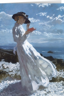 Tushita Card William Orpen - Grace reading at Howth Bay