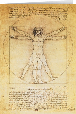 Tushita Card Leonardo da Vinci - Vitruvian Man (ca. 1490)