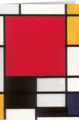 Tushita Card Piet Mondrian - Composition with red, yellow, blue and black (Detail 1926)