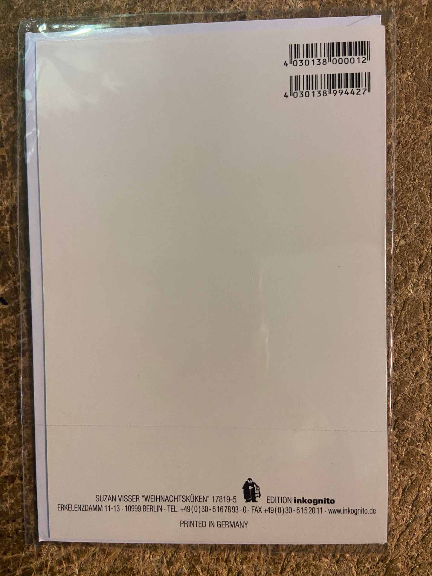 Inkognito Greeting Card 17819