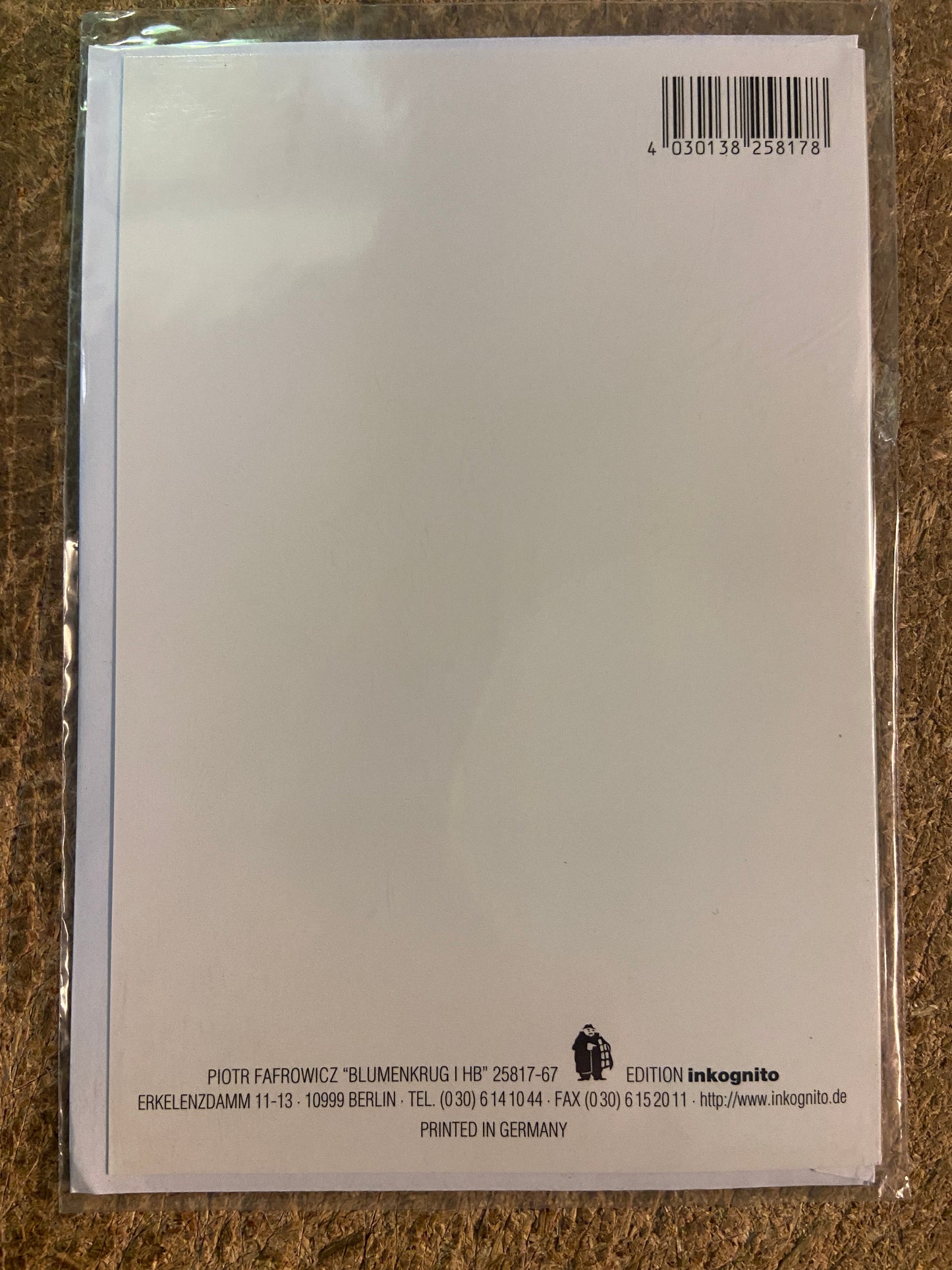 Inkognito Greeting Card 25817