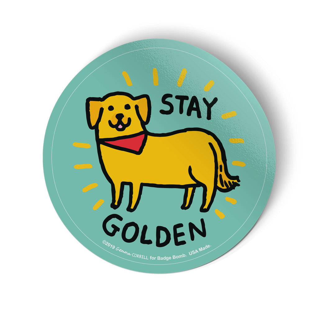 Golden Bc Sticker Stay Golden Sticker β Incognito UK