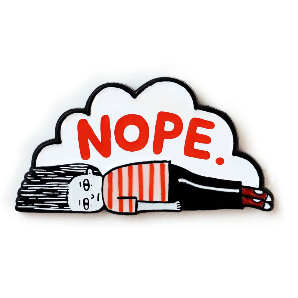 Nope Girl Enamel Pin