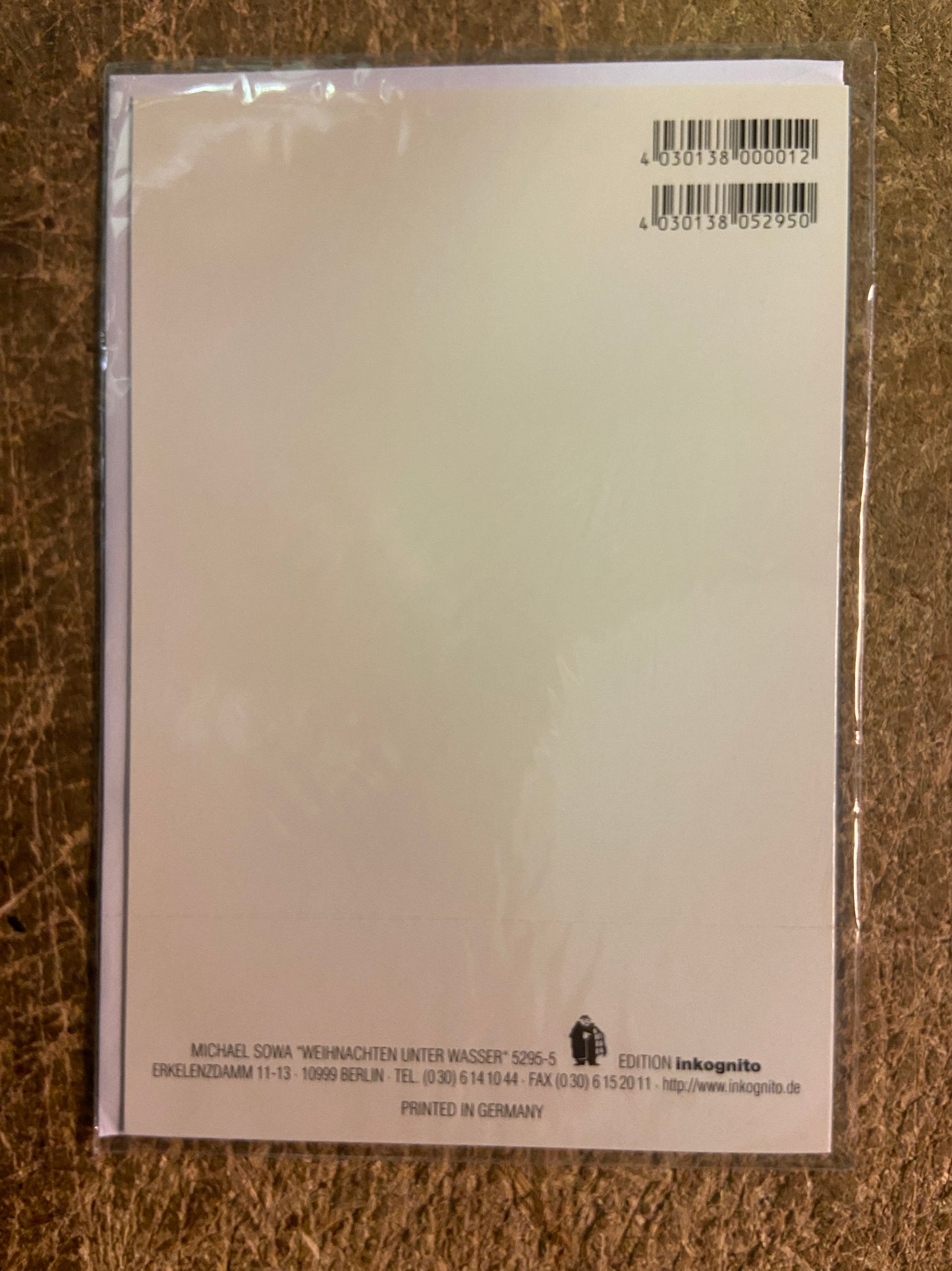 Inkognito Greeting Card 5295