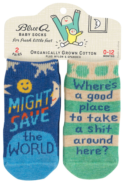 SW220 Save World/Take Shit BabySocks