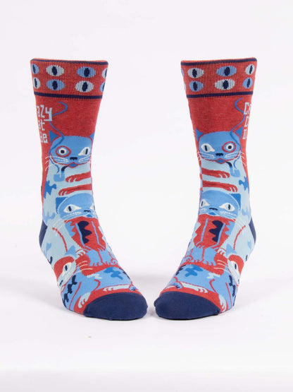 Crazy Cat Dude Men's Socks by Blue Q – image 4