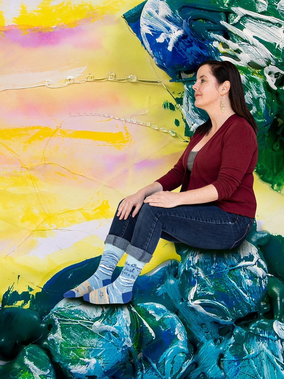Ocean Gets Me Women's Socks by Blue Q – image 5
