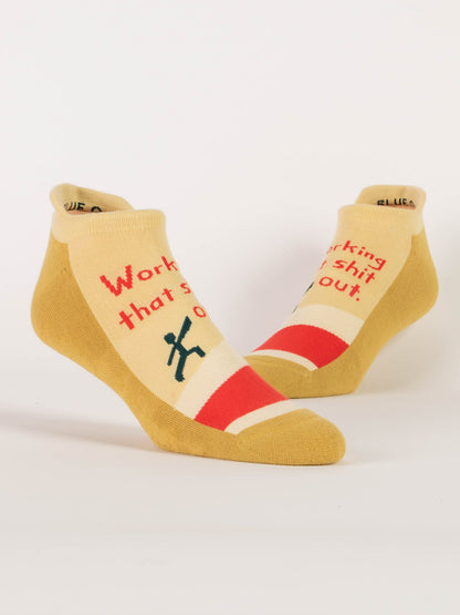 SW306S Work Shit Out Sneaker Socks S/M - NEW! by Blue Q – image 3