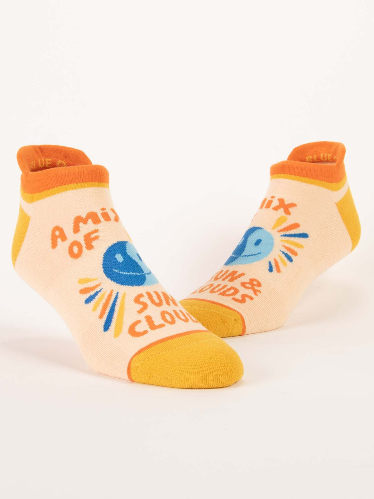SW318S Sun & Clouds Sneaker Socks S/M by Blue Q – image 2