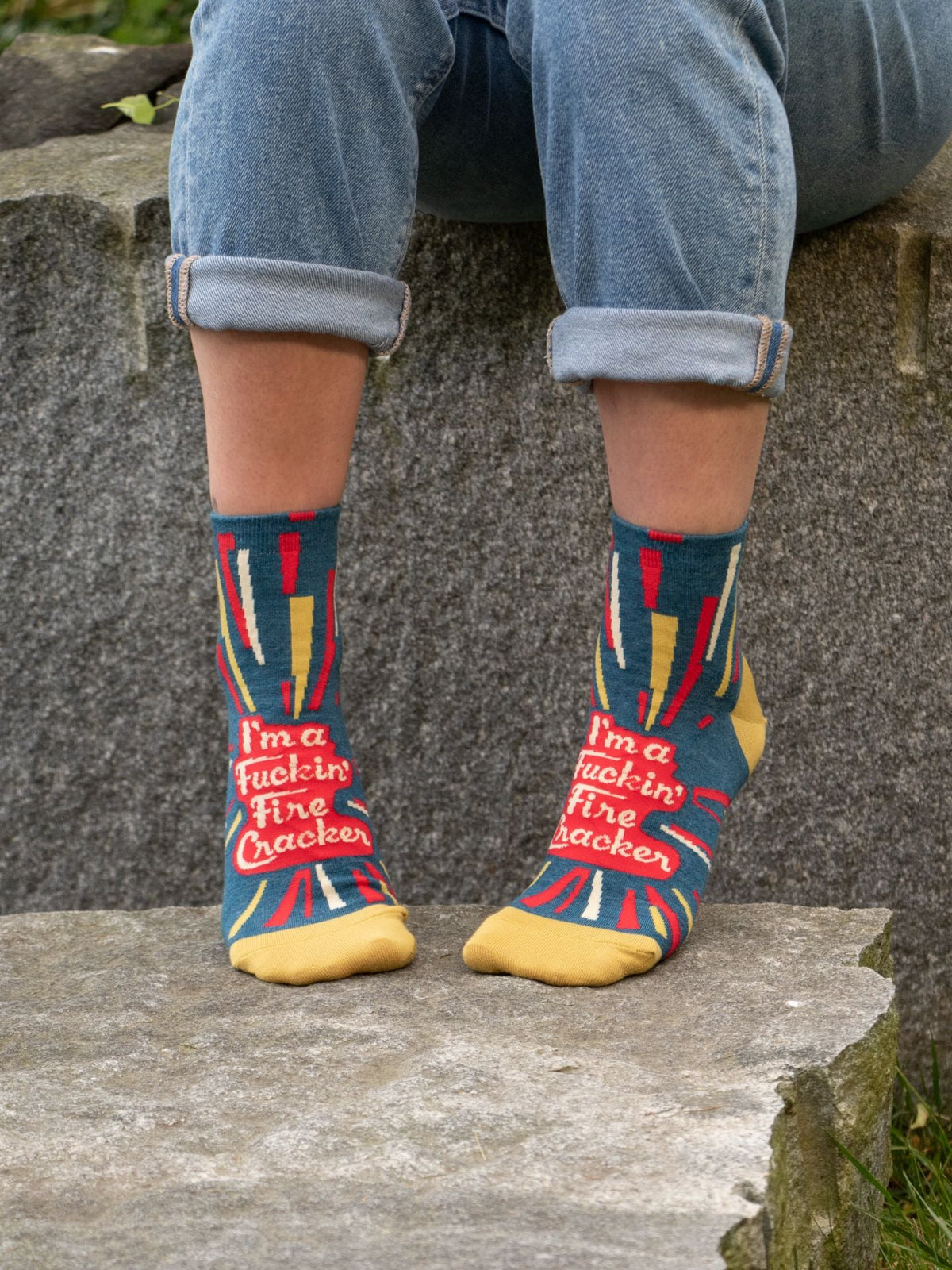 Fuckin' Firecracker Ankle Socks by Blue Q – image 9