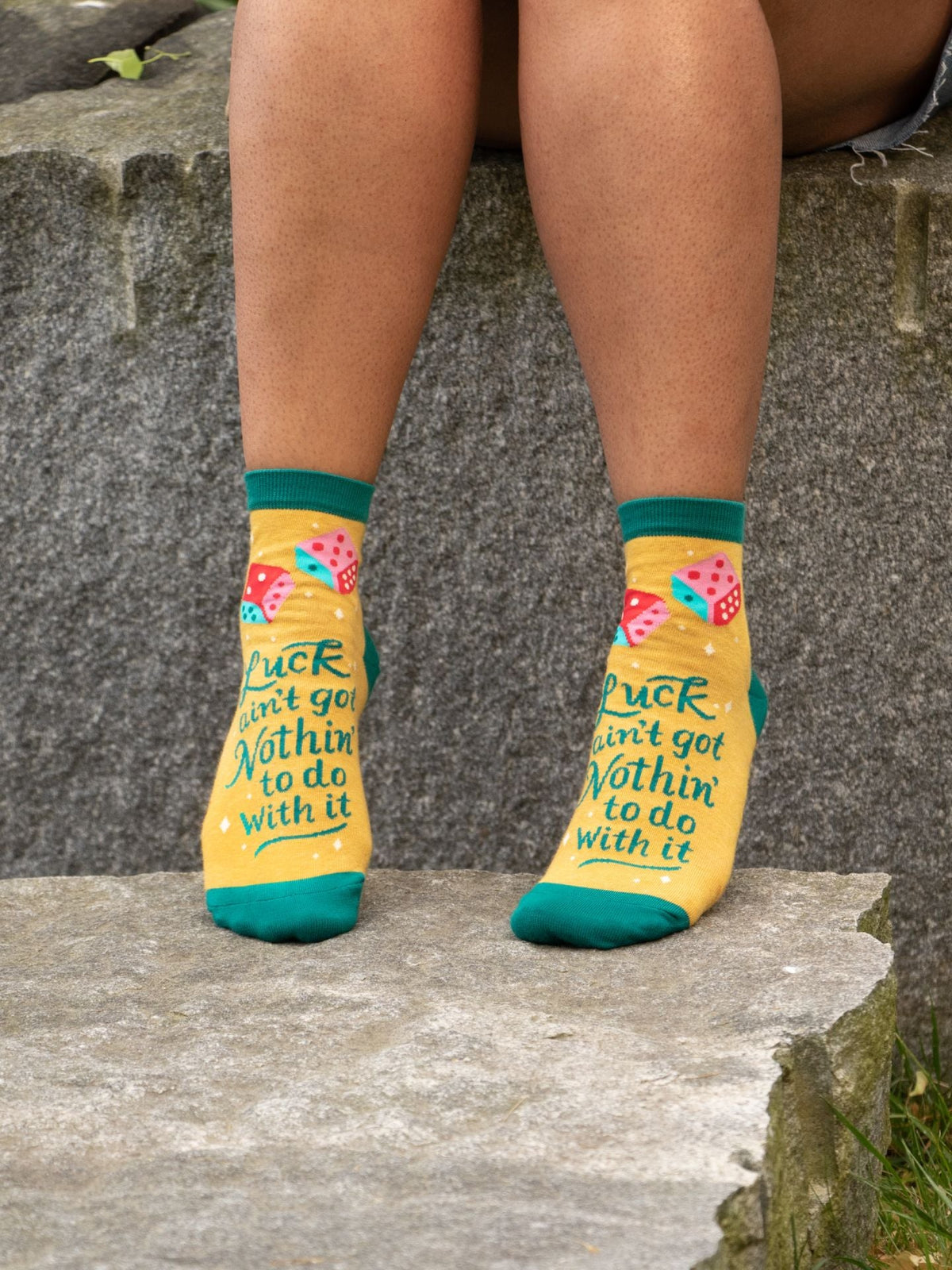 Luck Ain't Nothin' Ankle Socks by Blue Q – image 10