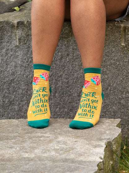 Luck Ain't Nothin' Ankle Socks by Blue Q – image 10