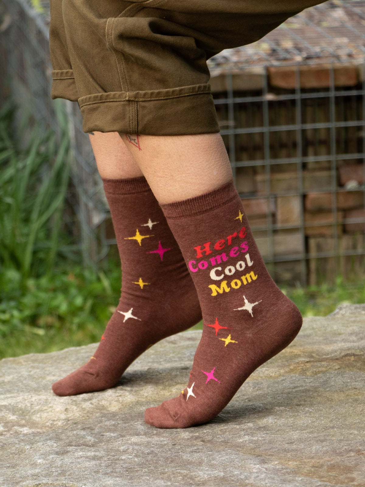 Here Comes Cool Mom Crew Socks by Blue Q – image 5