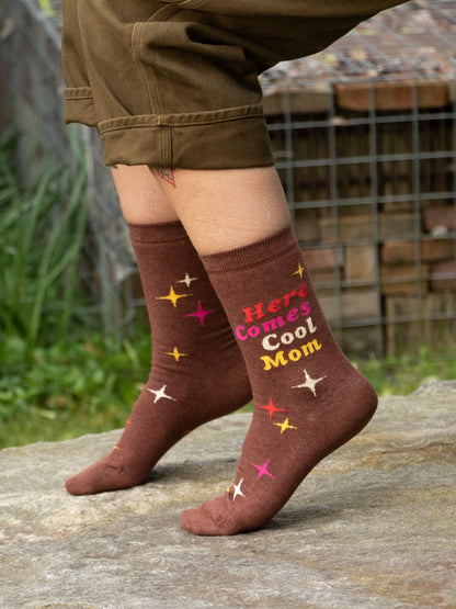 Here Comes Cool Mom Crew Socks by Blue Q – image 5