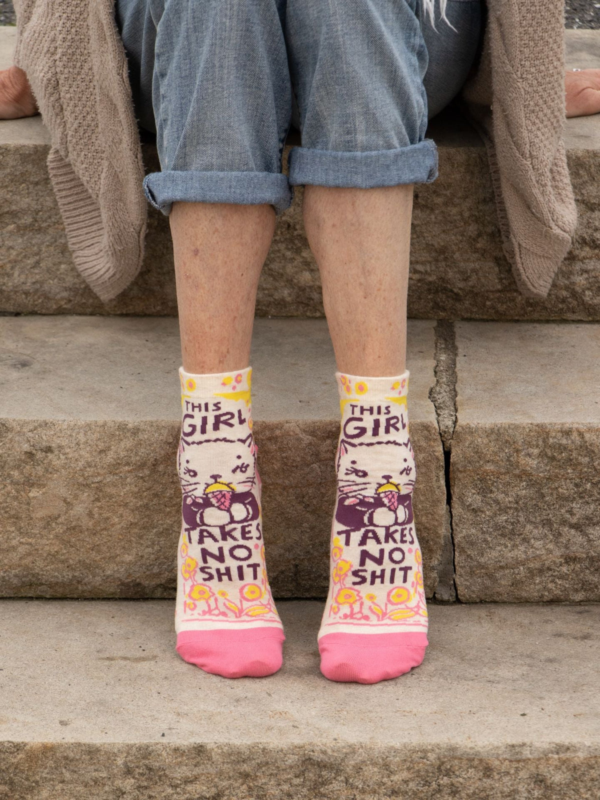 Girl Takes No Shit Ankle Socks by Blue Q – image 11