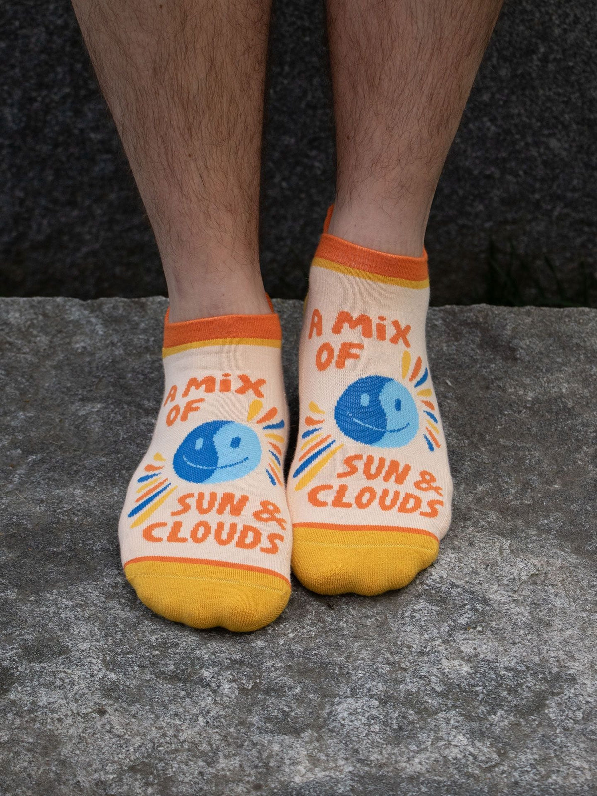 SW318S Sun & Clouds Sneaker Socks S/M by Blue Q – image 3