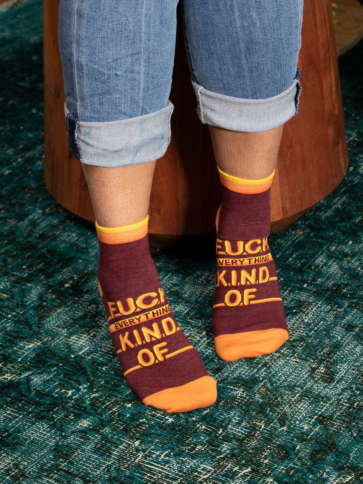 Fuck Everything Ankle Socks - new! by Blue Q – image 9