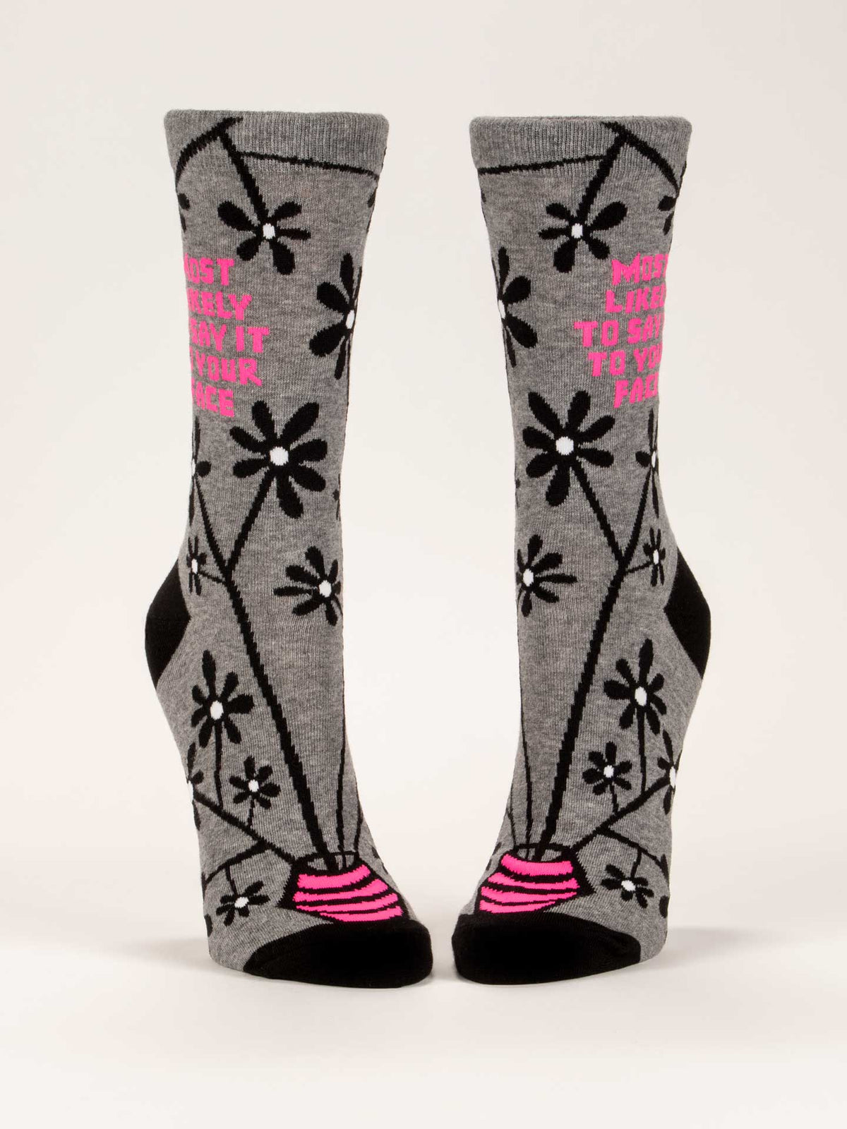 Say It To Your Face Crew Socks - new! by Blue Q – image 3