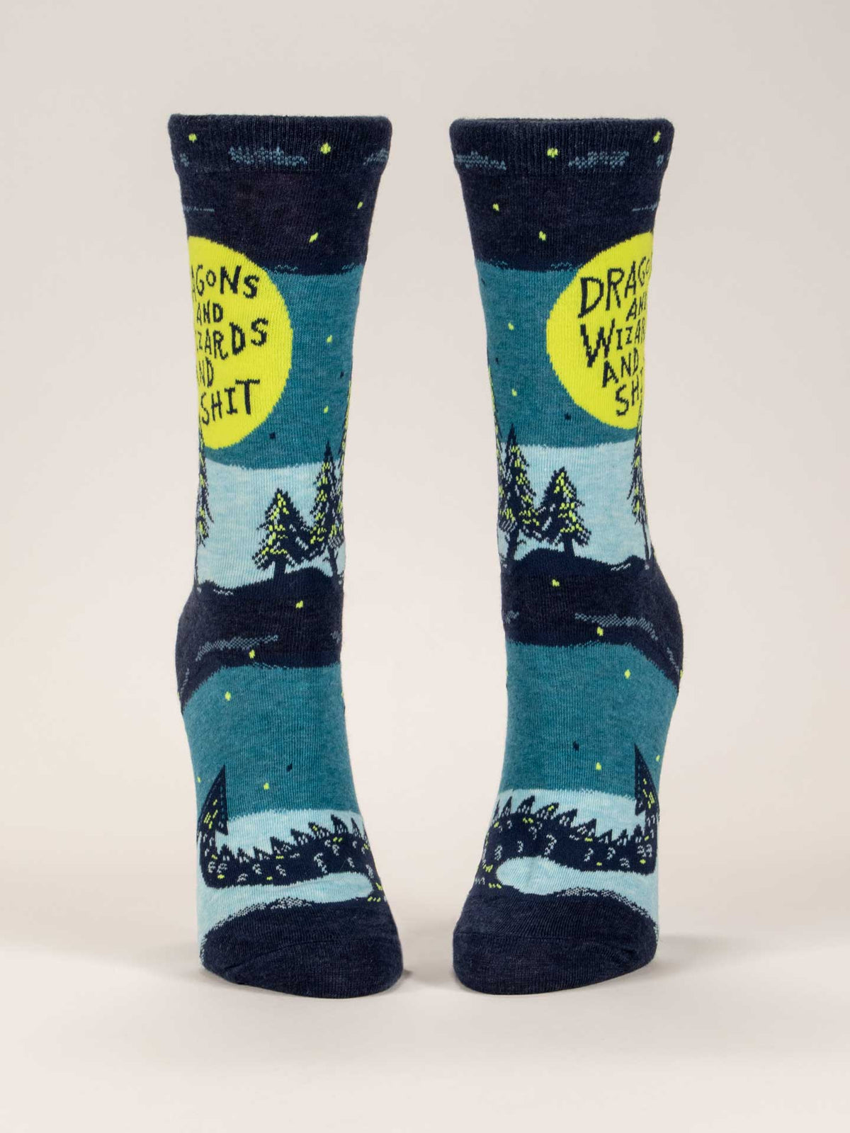 Dragons & Wizards & Shit Crew Socks- new! by Blue Q – image 3