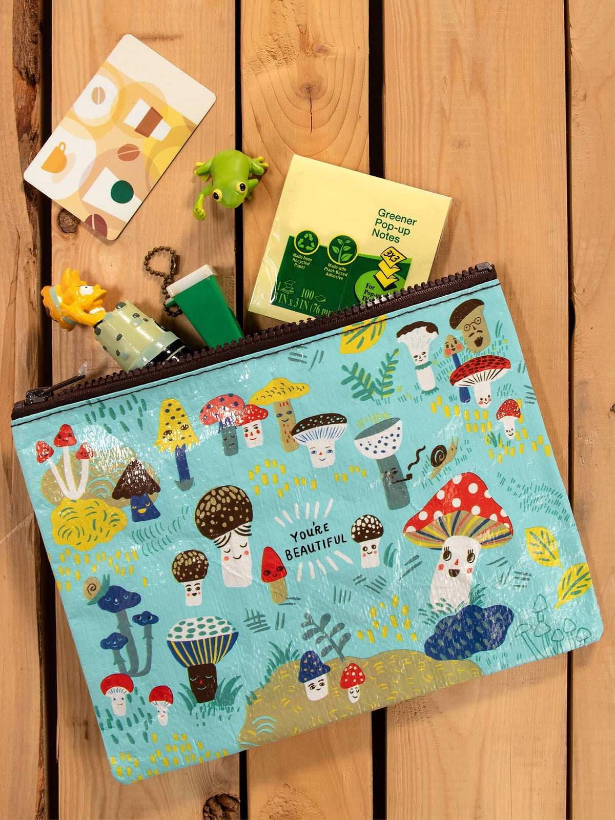 Cute Lil Mushrooms Zipper Pouch by Blue Q – image 5